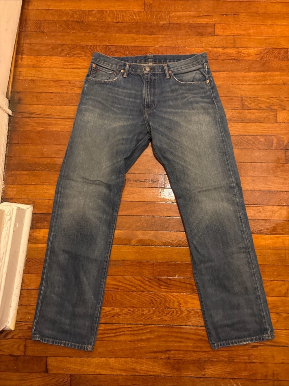 Men's polo Ralph Lauren Classic Straight Fit Blue denim Jeans size 34/32